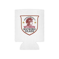 Women Kicking Glass Can Cooler — Norwich University Shield Koozie