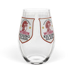 Norwich University Women Kicking Glass Stemless Wine Glass – WKG Shield | 11.75 oz