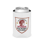 Women Kicking Glass Can Cooler — Norwich University Shield Koozie