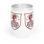 Norwich University Women Kicking Glass Wine Tumbler – 12 oz Insulated Stemless | WKG Shield