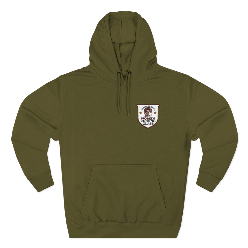 Women Kicking Glass Vintage Motorcycle Club Embroidered Hoodie