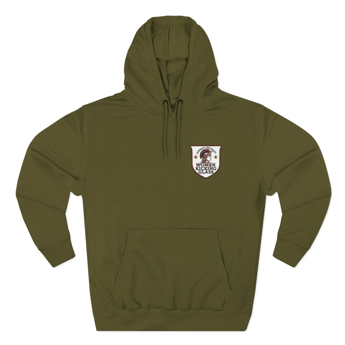 Women Kicking Glass Vintage Motorcycle Club Embroidered Hoodie