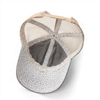 Women Kicking Glass Embroidered Washed Mesh-Back Cap