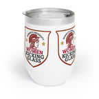 Norwich University Women Kicking Glass Wine Tumbler – 12 oz Insulated Stemless | WKG Shield