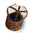 Women Kicking Glass Embroidered Washed Mesh-Back Cap