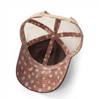 Women Kicking Glass Embroidered Washed Mesh-Back Cap
