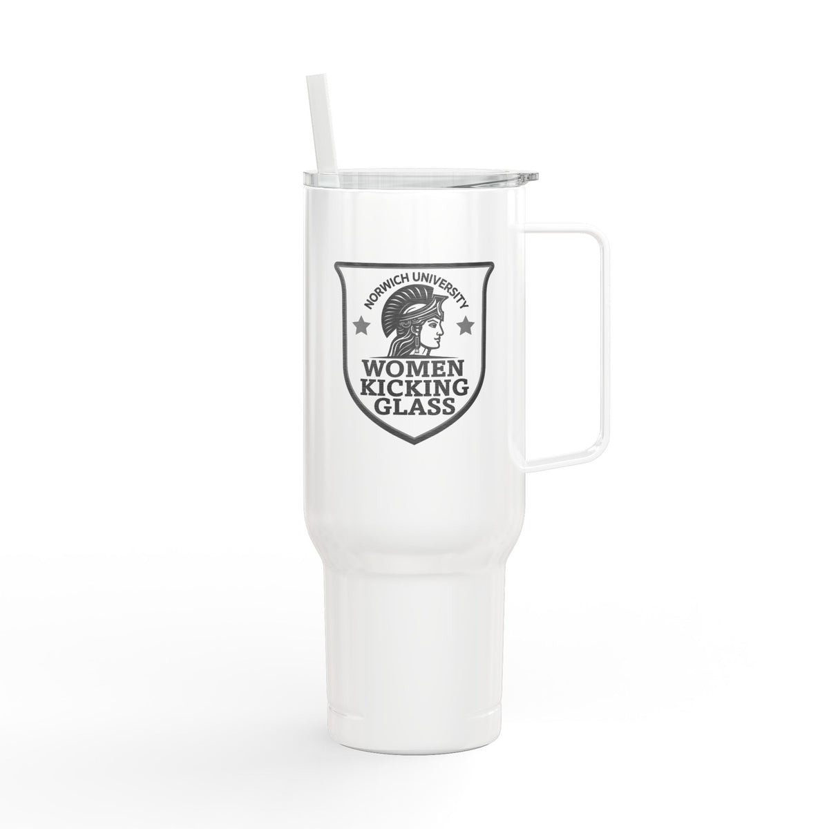 40oz Engraved Insulated Tumbler – 'Women Kicking Glass' Travel Mug