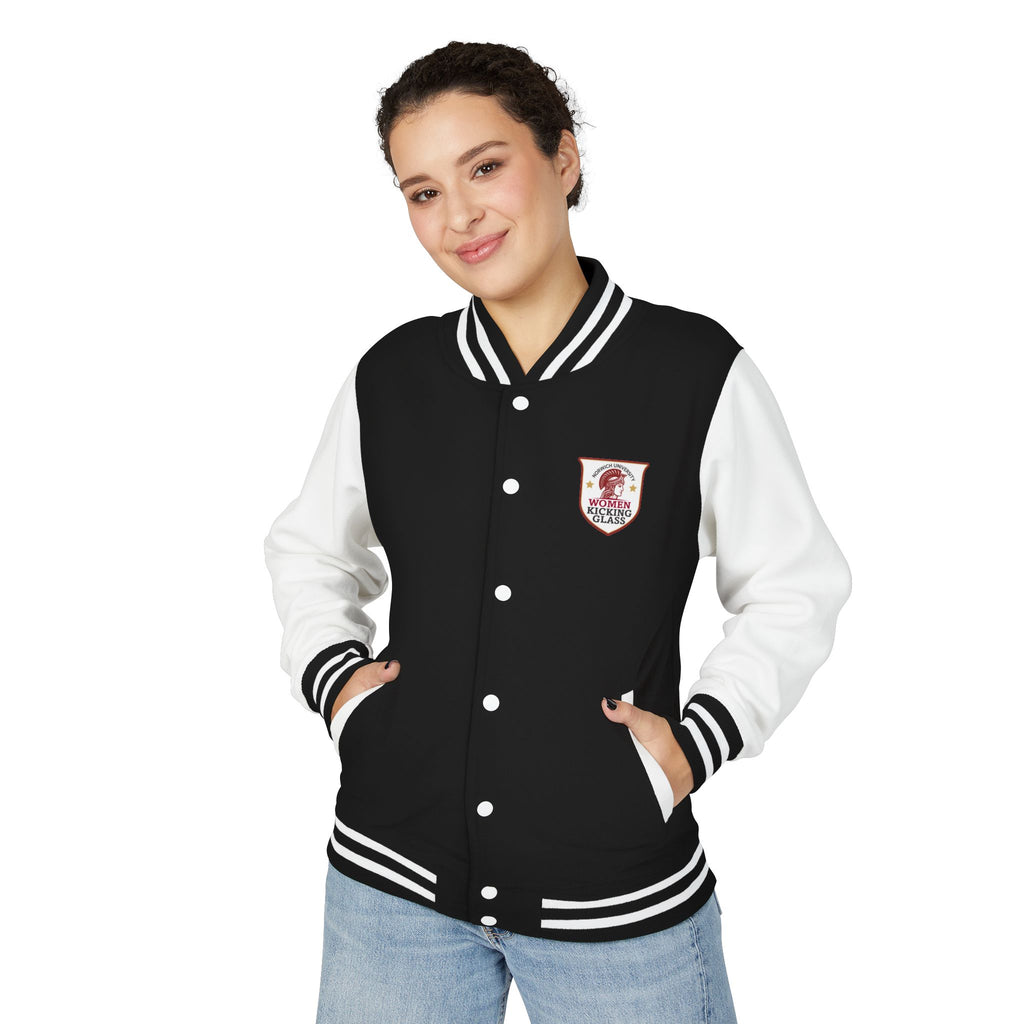 Norwich University Women Kicking Glass Letterman Jacket