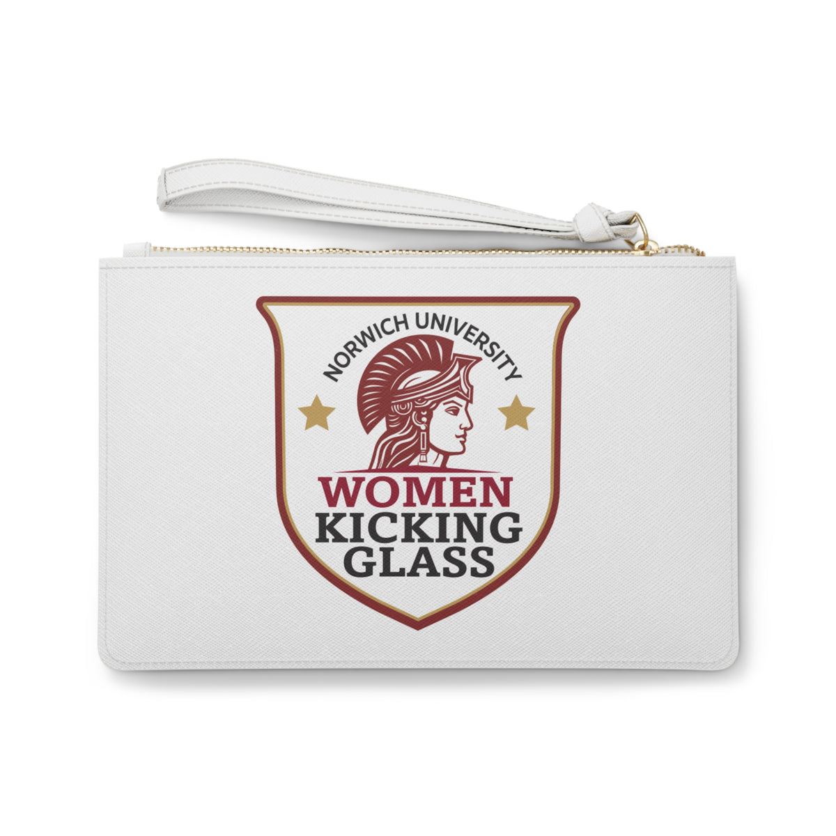 Women Kicking Glass Motivational Wristlet Clutch — Travel & Adventure